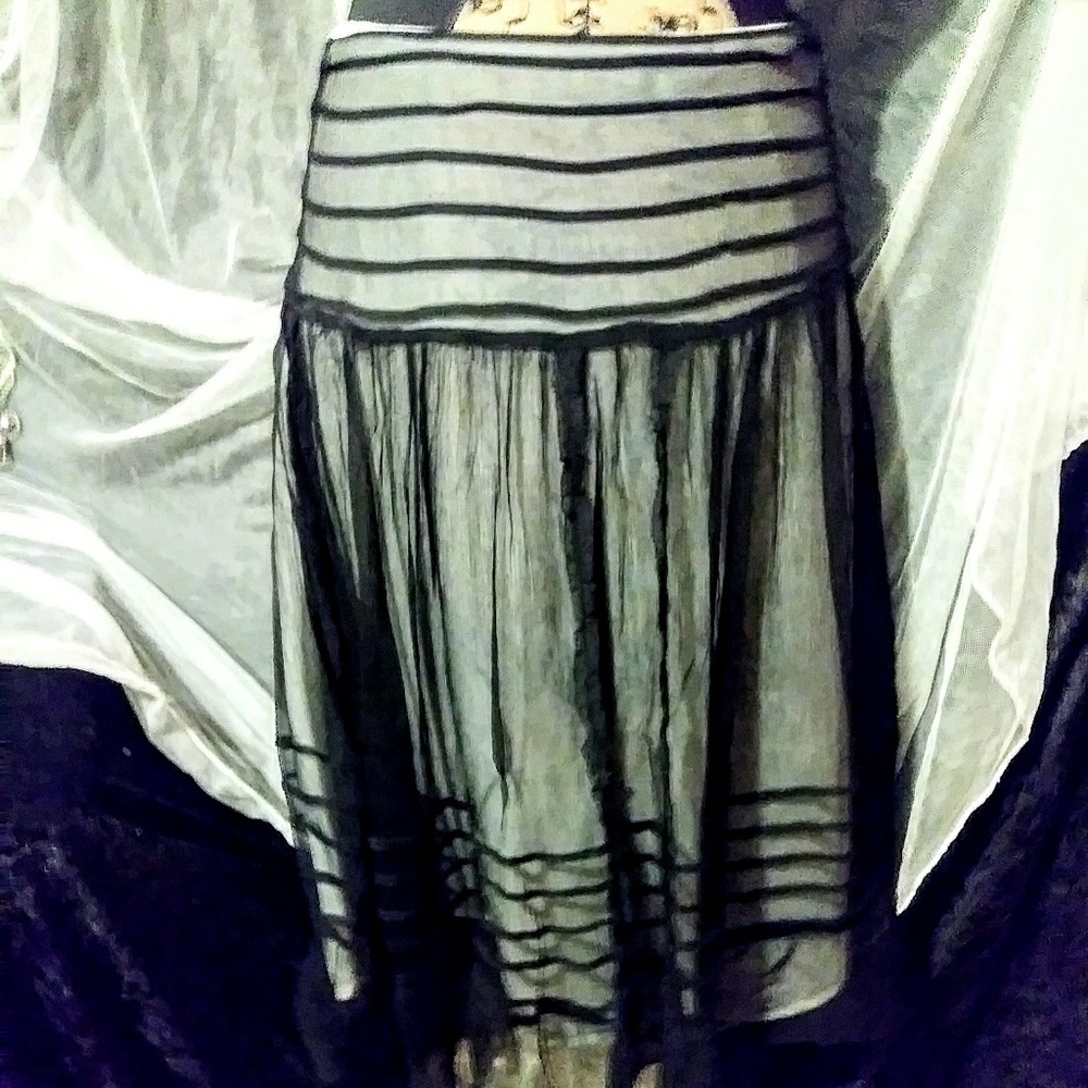 Sheer black skirt